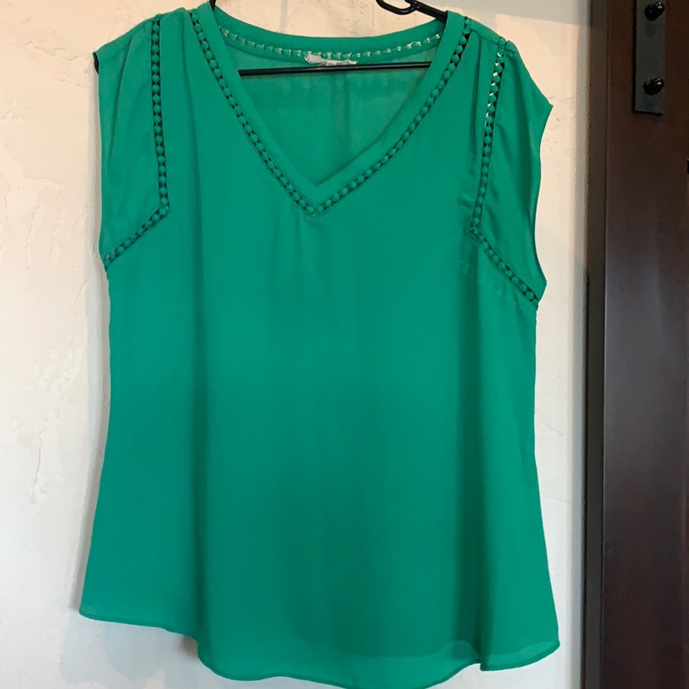 Green blouse from Stitch Fix